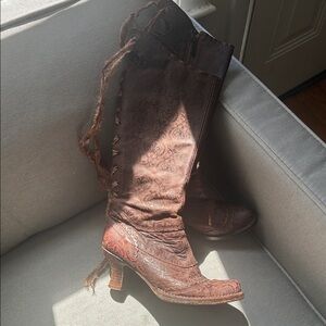 👑Neosens Steampunk Victorian Leather Lace-Up Heeled Boots